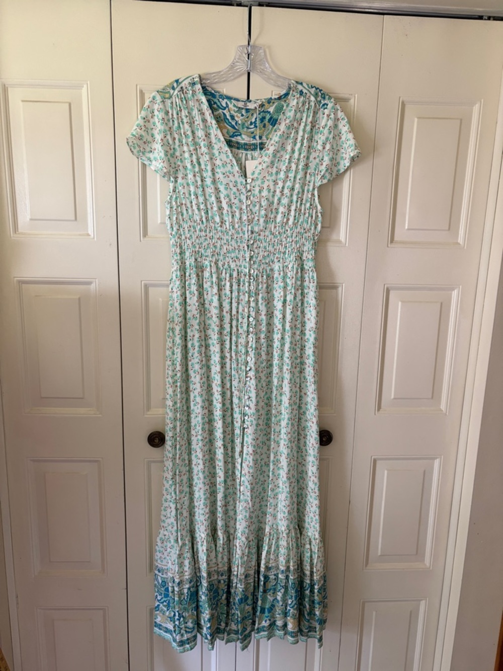 Last Queen NWT Boho Cottagecore Romantic Ruffle Flowing 80s Paisley Summer L/XL